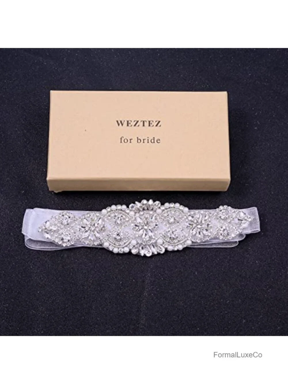 Handmade Crystal Rhinestone Wedding Sash Belt for Evening Dress
